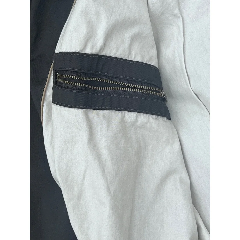 Tommy Bahama Mens Full Zip‎ Harrington Jacket Black Nautical Lining Stand Collar